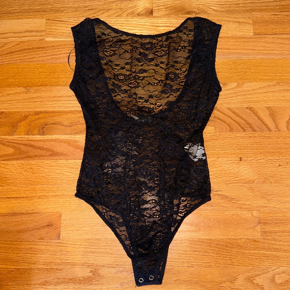 Pull & Bear sheer lace bodysuit